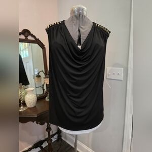NWT 1X Blk Sleeveless Top